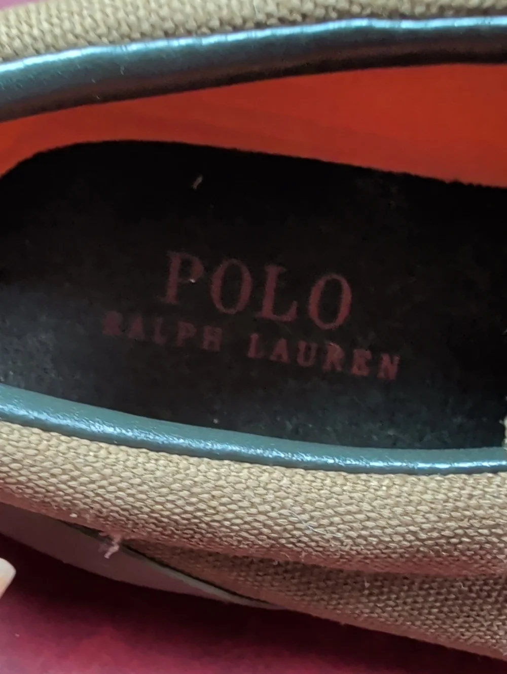 Polo Ralph Lauren Olive Green Canvas Sneakers Men's 8.5